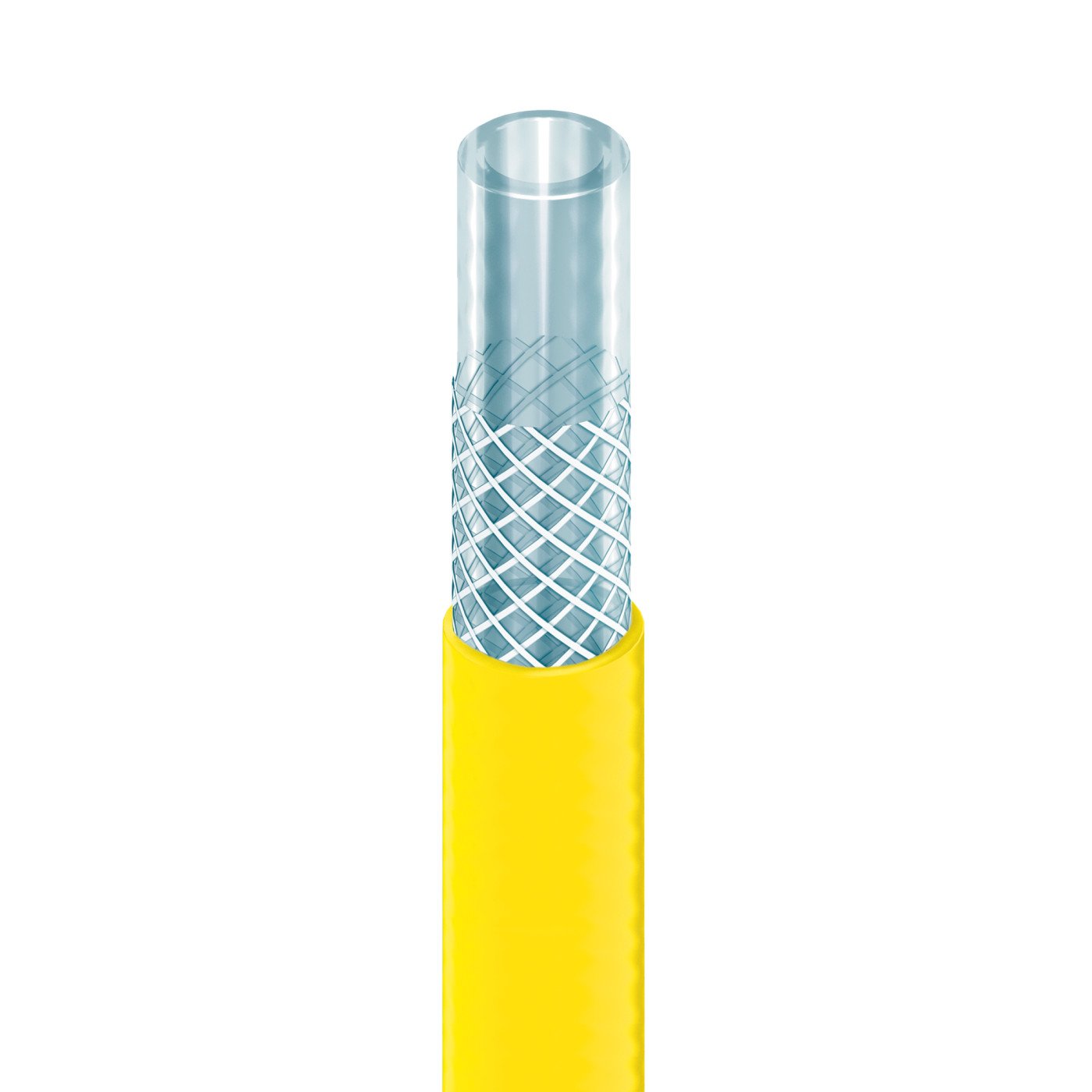 Aрмированный шланг для полива пестицидов 12,5 × 3,0 мм 50 м [желтый]
